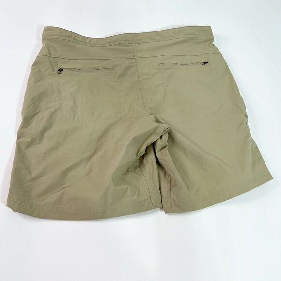 L.L Bean Trail Shorts Women's18 Khaki Brown Mid-Rise Water-Repellent - Picture 7 of 10